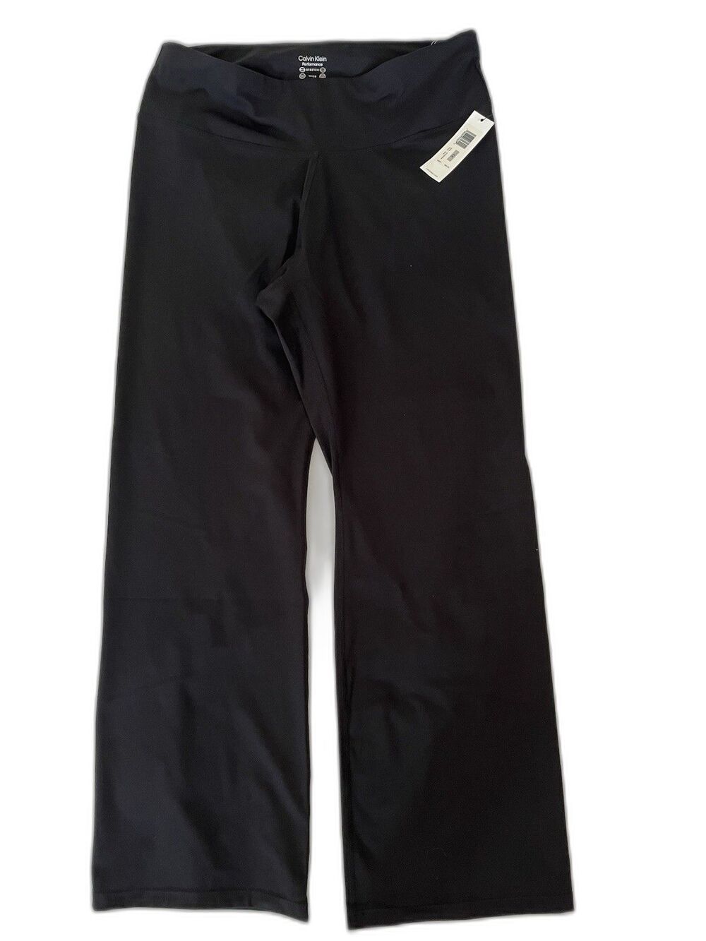 Calvin Klein Women's Performance Pants XL Black Wide Leg Stretch Pants NWT